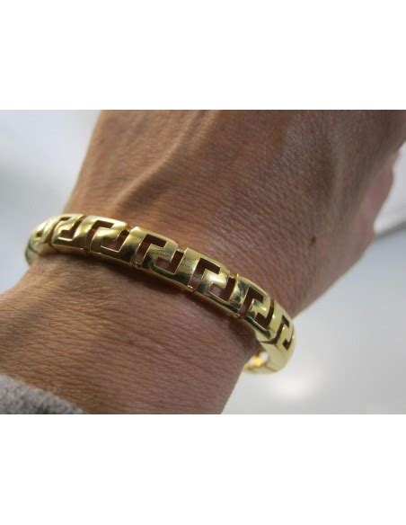 bracciale versace oro 18k|Versace Bracciale Rigido Dylos .